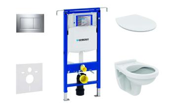 GEBERIT - Duofix Set predstenovej inštalácie, klozet Alpha s doskou, tlačidlo Sigma30, chróm 111.355.00.5 ND6