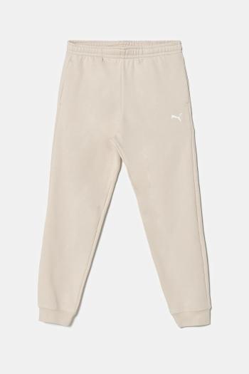 Detské tepláky Puma ESS Sweatpants CL FL béžová farba, jednofarebné, 684898