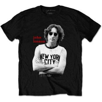 John Lennon tričko New York City B&W Čierna XXL