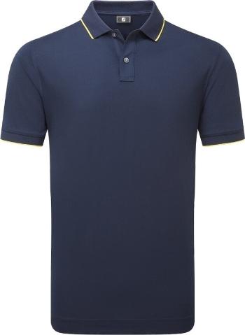 Footjoy Tipped Pique Mens Navy/Taxi M Polo košeľa