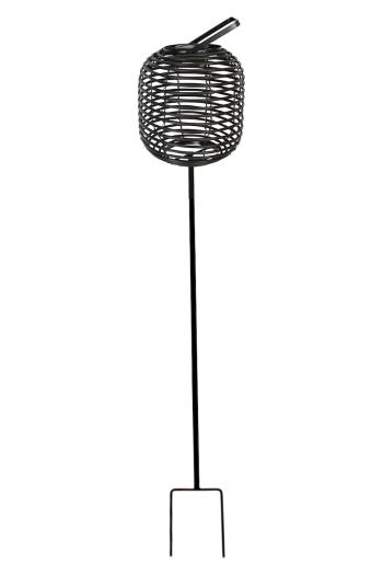 Záhradný lampáš home & lifestyle čierna farba