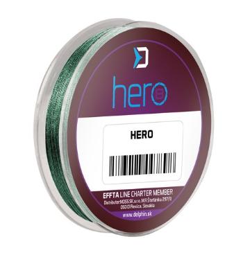 Delphin náväzcová šnúra hero 8 zelená 15 m - 0,25 mm 19,10 kg