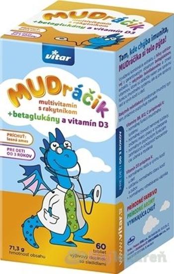 VITAR MUDráčik multivitamín s rakytníkom, 60 ks