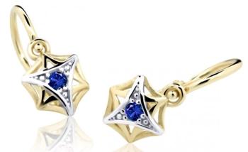 Cutie Jewellery Zlaté detské náušnice C2209-10-X-1 modrá
