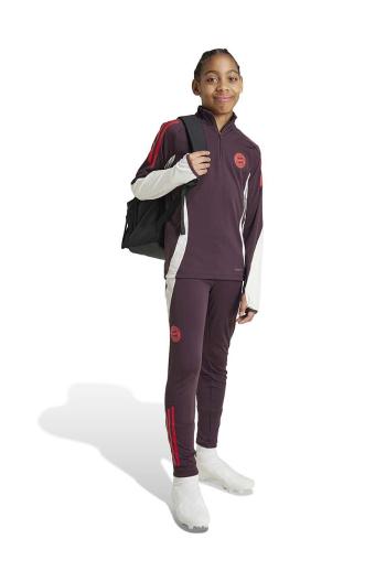 Detská mikina adidas Performance FCB TR TOPY bordová farba, s potlačou, IS9930