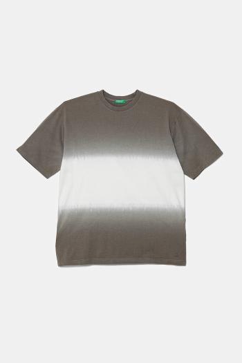 Detské bavlnené tričko United Colors of Benetton šedá farba, jednofarebné, 3NPDC10OL
