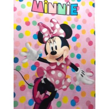 Gyerek takaró - Minnie Mouse pöttyös 100 x 140 cm