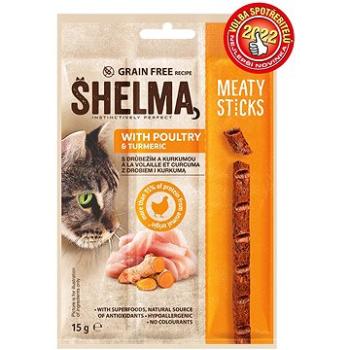 Shelma snack mäsové tyčinky bez obilnín, hydina 15 g (8595606407244)