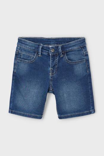Detské rifľové krátke nohavice Mayoral soft denim tmavomodrá farba, 3218