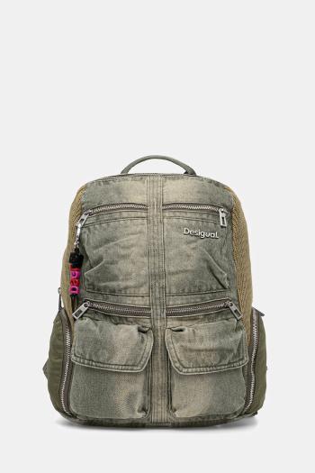 Ruksak Desigual BRAVO HYBRID CHESTER dámsky, zelená farba, veľký, 25WAKD01