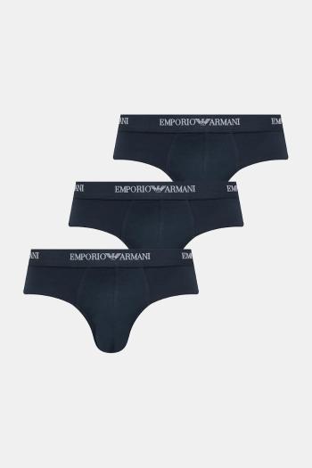 Slipy Emporio Armani Underwear 3-pak tmavomodrá farba, EM000258 AF14132