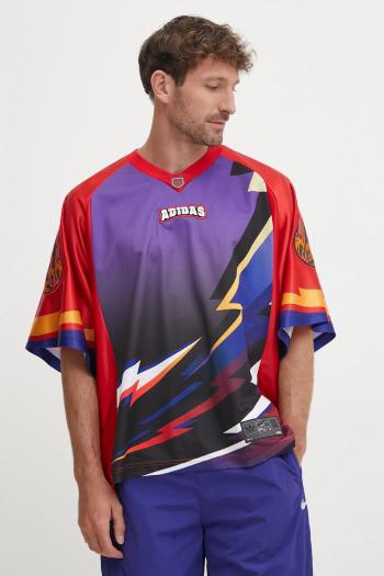Tričko adidas Originals TEAM JERSEY pánske, červená farba, vzorované, KB0307