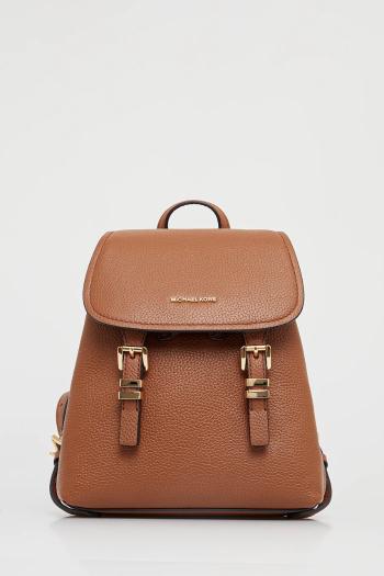 Kožený ruksak MICHAEL Michael Kors QUINN hnedá farba, malý, jednofarebný, 30T5GQNB0L