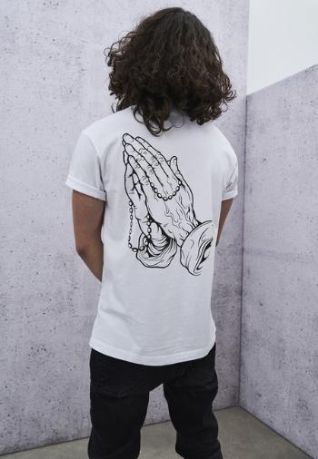 Mr. Tee Pray Hands Tee white