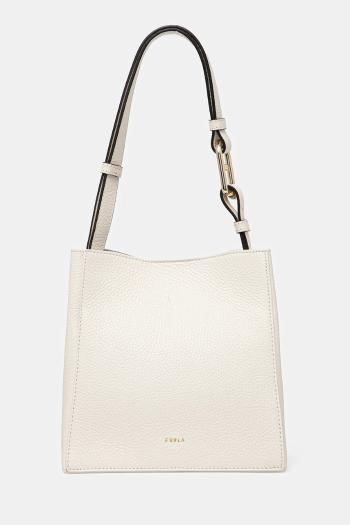 Kožená kabelka Furla biela farba, WB01373.HSF000.PNN001007