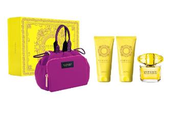 Versace Yellow Diamond – EDT 90 ml + telové mlieko 100 ml + sprchový gél 100 ml + kozmetická taštička