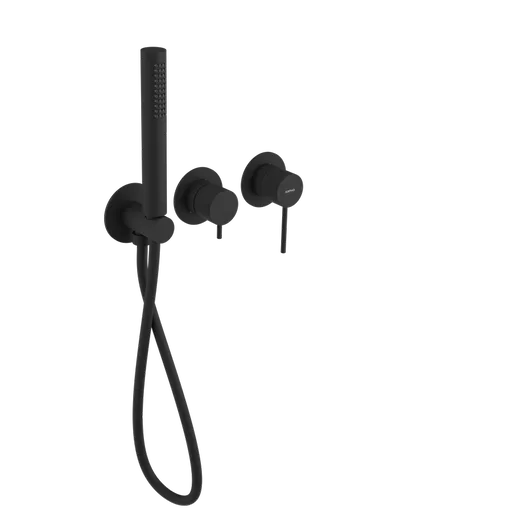 SAPHO - ULTRASAN podom. sprch./vaňová batéria, ručná sprcha, 2 výstupy, čierná mat UT045VB