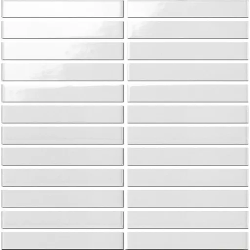 Keramická mozaika Premium Mosaic Kit Kat white 30x30 cm lesk MOSKK2WHL