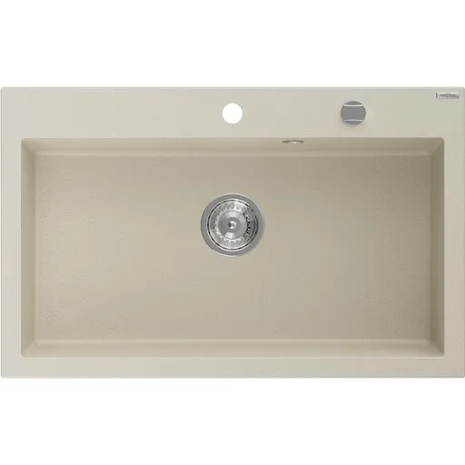 MEXEN MEXEN - Elix granitový drez 1-miska 800 x 500 mm, béžový, sifón chróm 6527801005-69