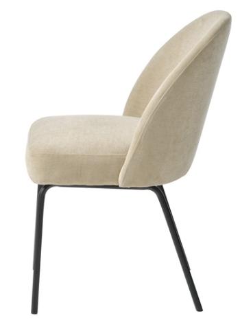 Jedálenská stolička Unique Furniture CRESTON béžová zamat 34680000