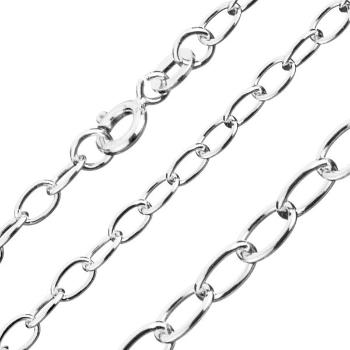 Strieborná retiazka 925 - jednoduché oválne očká, šírka 1,2 mm, dĺžka 550 mm