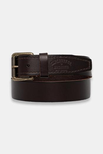Kožený opasok Superdry pánsky, hnedá farba, M9210116A-02O
