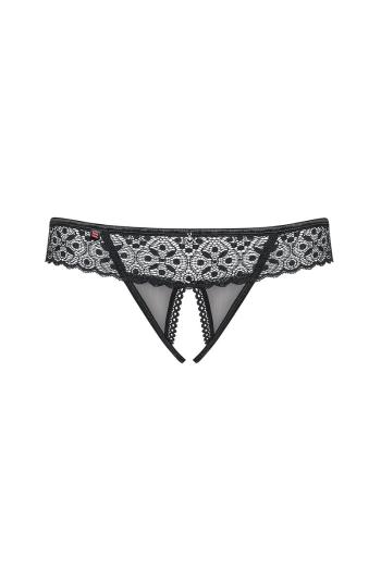 Čierne crotchless tangá Shibu