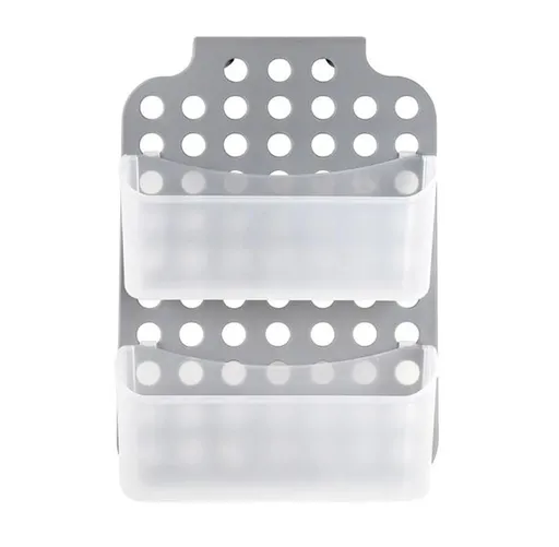 Závesná dvojposchodová polička do kúpeľne TORO 35,5x25,5cm