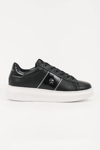 Kožené tenisky Karl Lagerfeld KAPRI MENS čierna farba, KL52534A