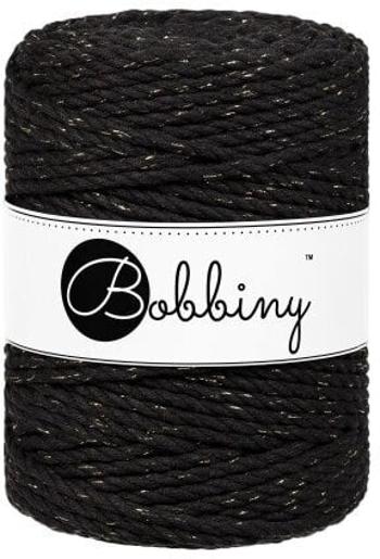 Bobbiny 3PLY Macrame Rope 5 mm 100 m Golden Black Špagát