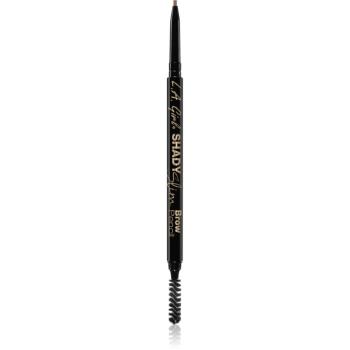 L.A. Girl Cosmetics Shady Slim automatická ceruzka na obočie s kefkou odtieň Warm Brown 0.08 g