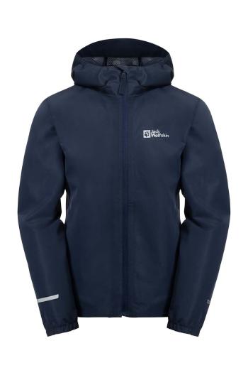 Detská nepremokavá bunda Jack Wolfskin FLAZE tmavomodrá farba