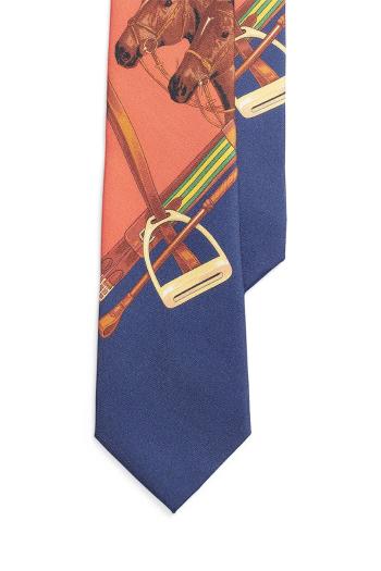 Hodvábna kravata Polo Ralph Lauren oranžová farba, 712964847