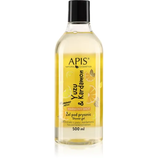 Apis Natural Cosmetics Harmony Shot Yuzu & Cardamom harmonizujúci sprchový gél 500 ml