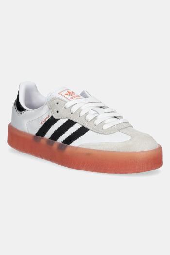 Kožené tenisky adidas Originals Sambae dámske, biela farba, JI3072