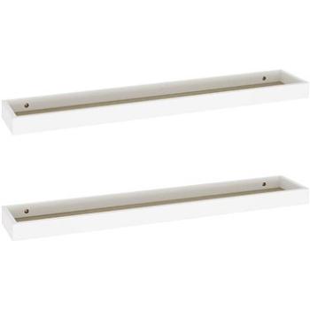 Shumee - Nástenné Loggia 2 ks dub a biele 80×15×4 cm MDF, 330235