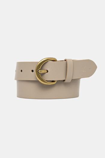 Kožený opasok Calvin Klein Jeans dámsky, béžová farba, LV04K7008G