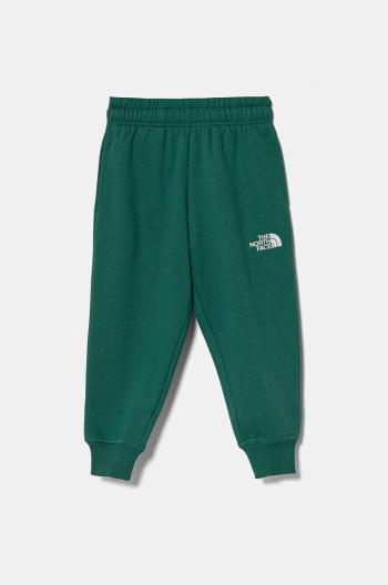 Detské tepláky The North Face ESSENTIAL OVERSIZED JOGGERS zelená farba, jednofarebné, NF0A89HUNL11