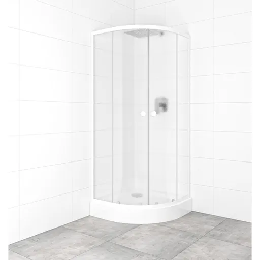 Set sprchovacieho kúta a vaničky, štvrťkruh 80x80 cm Multi Basic SIKOBKMUS80CH0