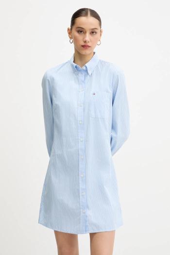 Bavlnené šaty Tommy Jeans mini, rovný strih, DW0DW20334