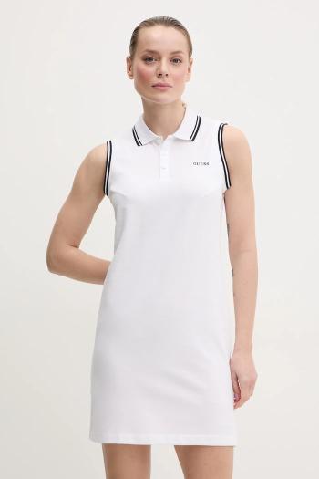 Šaty Guess AMARYLLIS biela farba, mini, áčkový strih, V5GK04 KCOK1