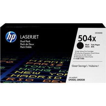 HP CE250XD č. 504X Dual Pack čierny 2ks