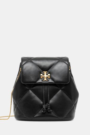 Kožený ruksak Tory Burch Kira Diamond čierna farba, malý, jednofarebný, 170485-001