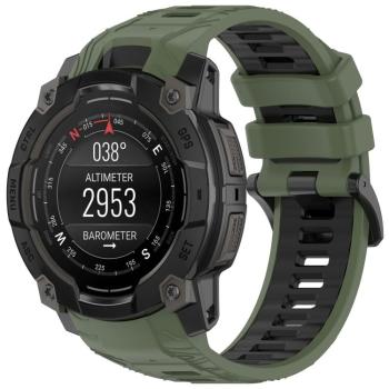 SPORTY Vymeniteľný silikónový remienok Garmin Instinct 3 45mm GREEN BLACK