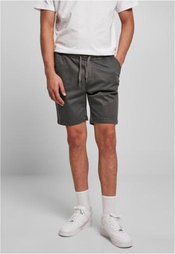 Urban Classics Stretch Twill Joggshorts darkshadow - L