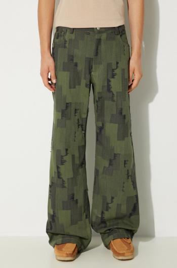 Rifle Marcelo Burlon AOP Cross Wide Pants pánske, CMCA187F24FAB0025810