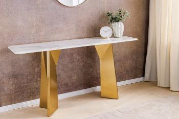 LuxD Dizajnová konzola Napayshni 140 cm biela