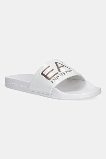Šľapky EA7 Emporio Armani dámske, biela farba, AF15118.7X000108