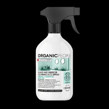 ORGANIC PEOPLE Eko čistiaci sprej na sklo a zrkadlá, fermentovaný biely čaj 500 ml