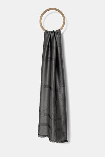Šál Guess JACQUARD dámsky, šedá farba, vzorovaný, AW5264 VIS03